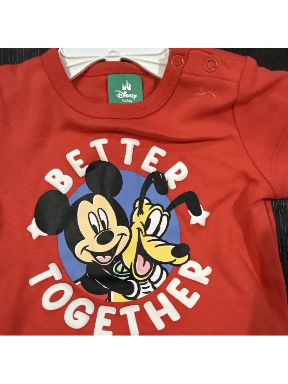 Disney Baby 2 Piece Set T Shirt And Shorts Mickey Size 3-6 Month Cartoon Graphic - Picture 2 of 4